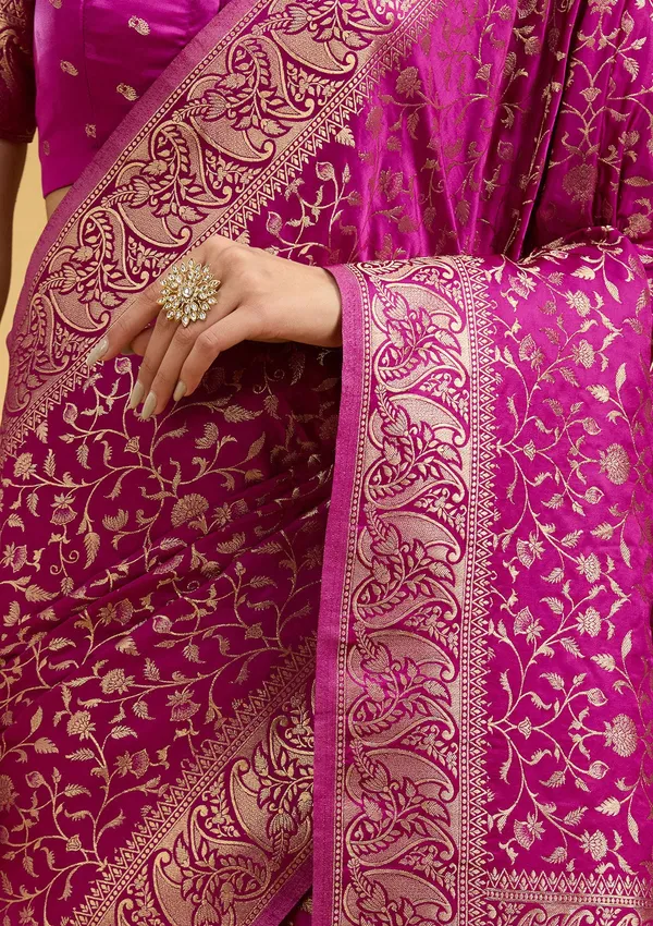 Violet_Zariwork_Gold_Art_Silk_Silk_Saree