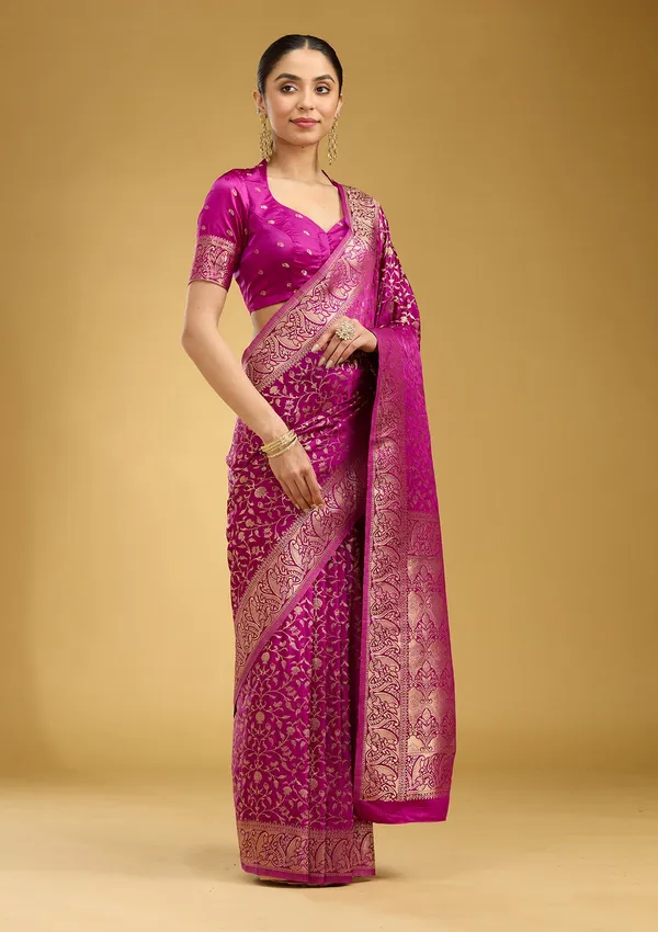 Violet_Zariwork_Gold_Art_Silk_Silk_Saree