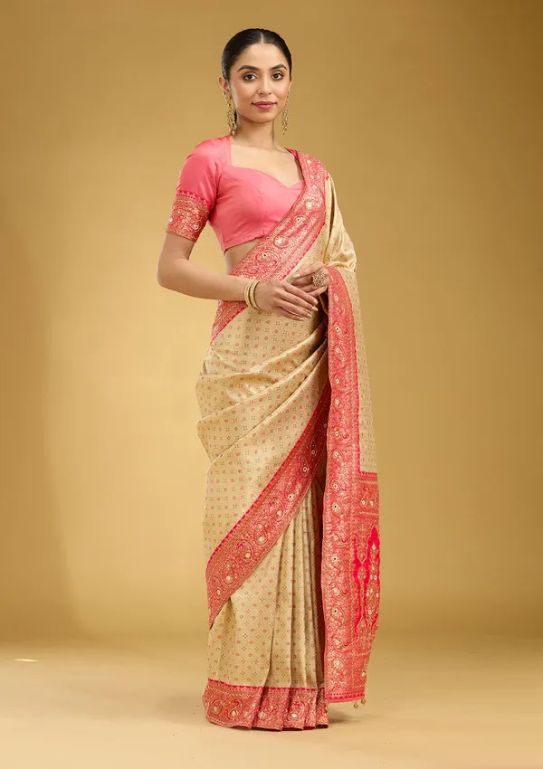 Cream_Aariwork_Art_Silk_Silk_Saree