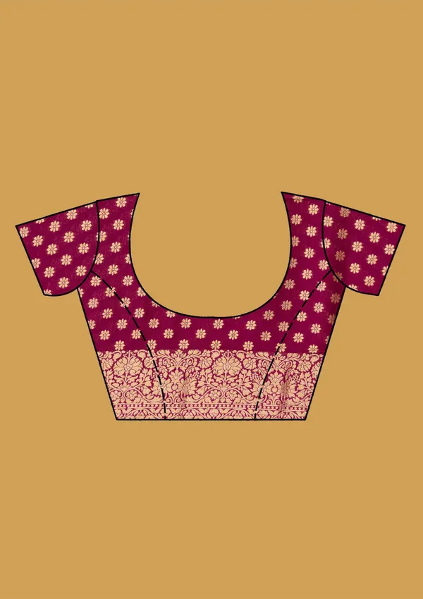 Wine_Zariwork_Gold_Silk_Silk_Saree