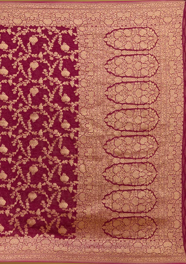 Wine_Zariwork_Gold_Silk_Silk_Saree