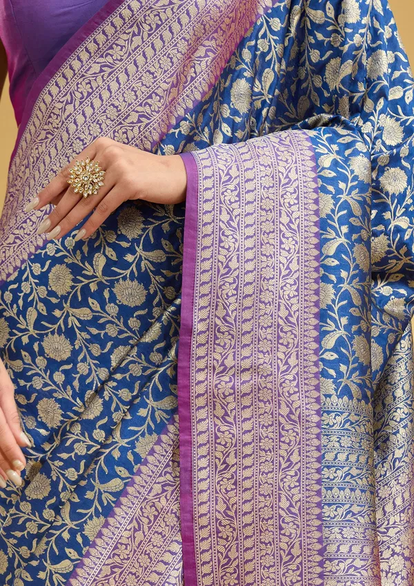 Royal_Blue_Zariwork_Gold_Art_Silk_Silk_Saree