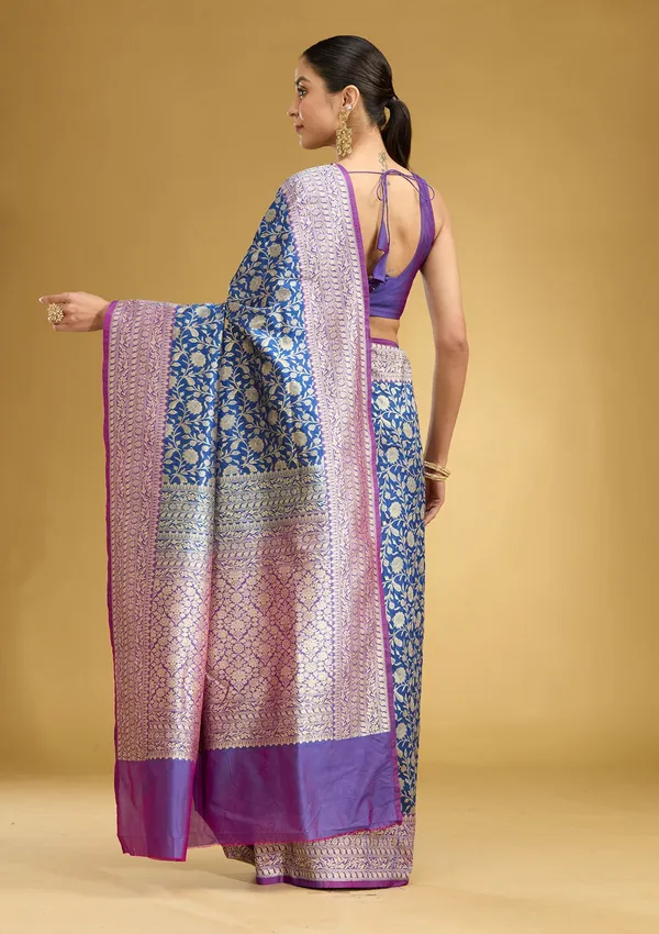 Royal_Blue_Zariwork_Gold_Art_Silk_Silk_Saree