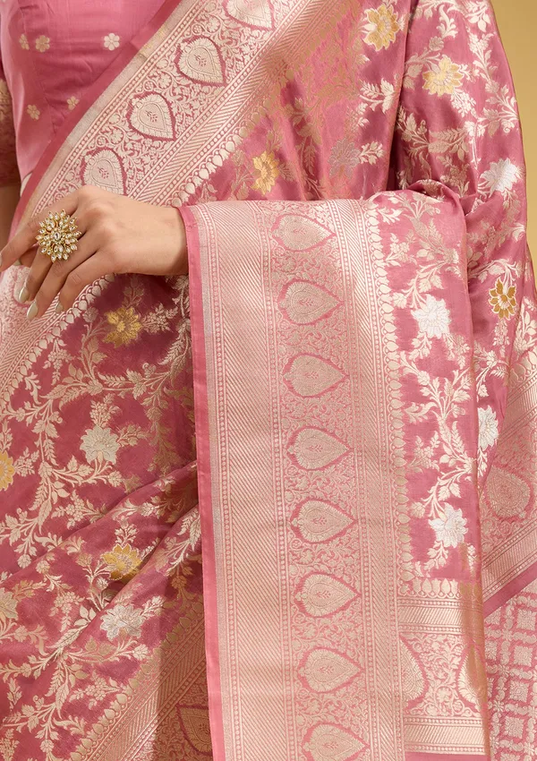 Mauve_Zariwork_Gold_Satin_Silk_Saree