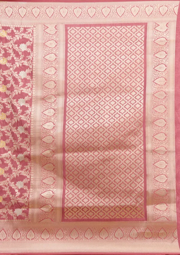 Mauve_Zariwork_Gold_Satin_Silk_Saree