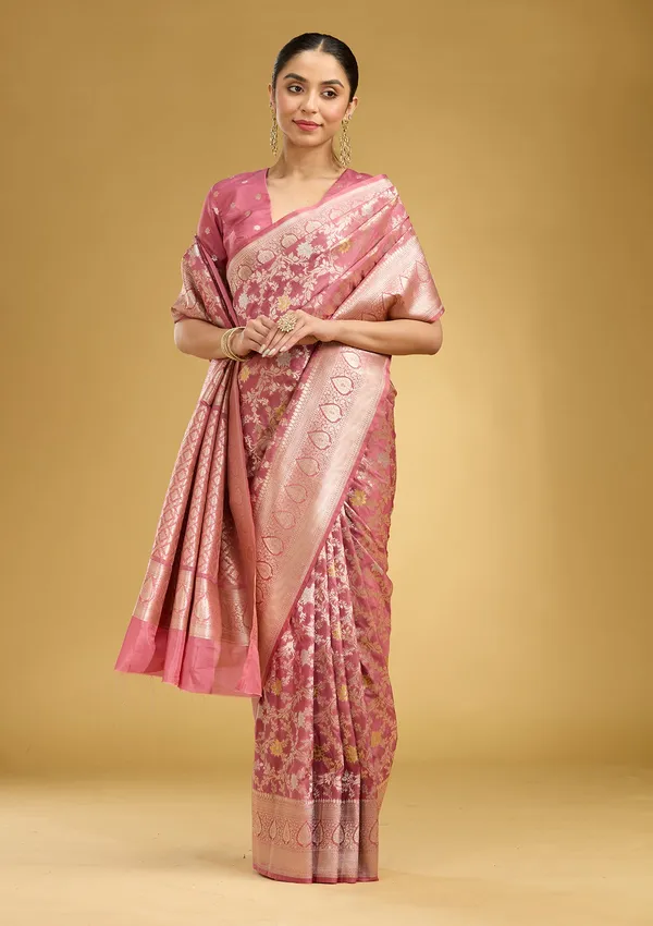 Mauve_Zariwork_Gold_Satin_Silk_Saree