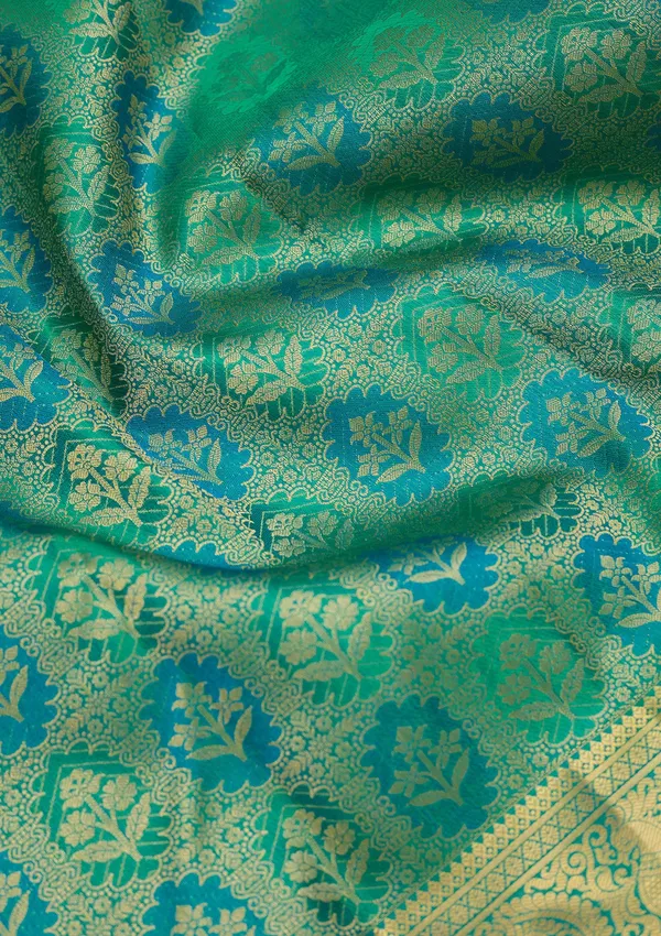 Sea_Green_Zariwork_Gold_Silk_Silk_Saree