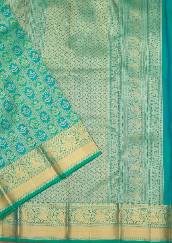 Sea_Green_Zariwork_Gold_Silk_Silk_Saree