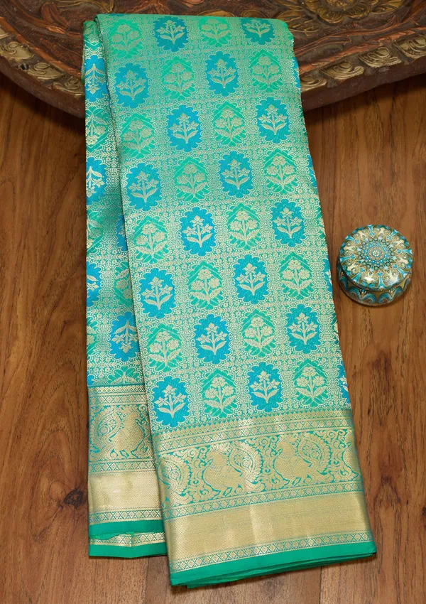 Sea_Green_Zariwork_Gold_Silk_Silk_Saree