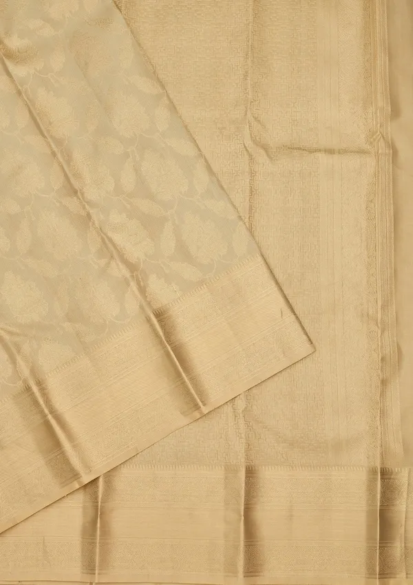 Beige_Zariwork_Gold_Silk_Silk_Saree