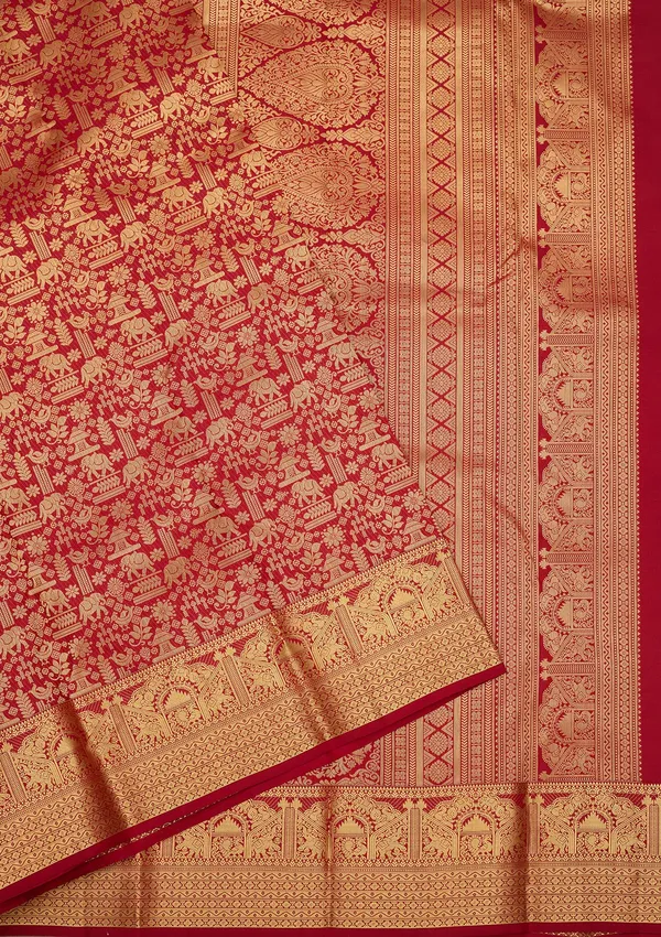 Dark_Maroon_Zariwork_Gold_Silk_Silk_Saree