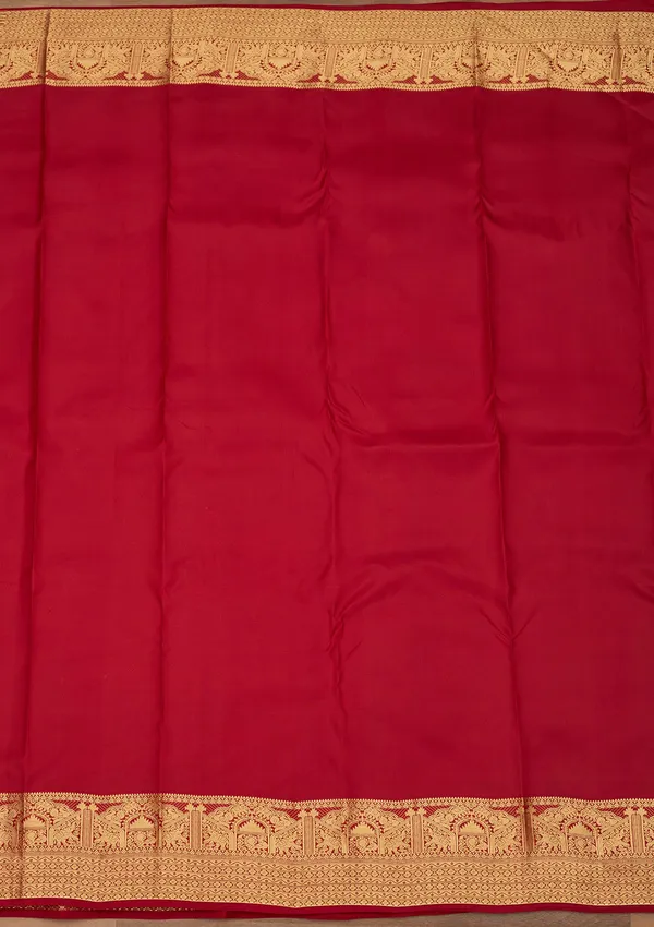 Dark_Maroon_Zariwork_Gold_Silk_Silk_Saree