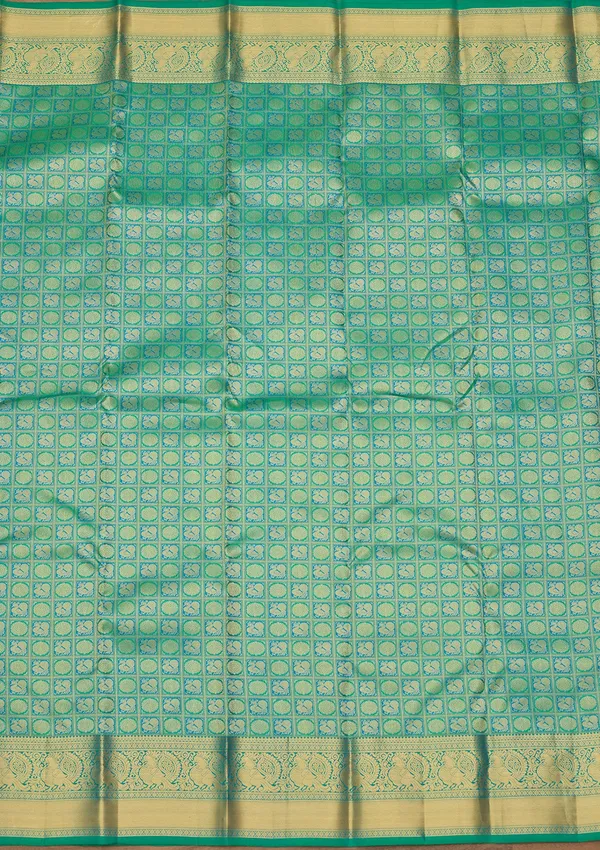 Sea_Green_Zariwork_Gold_Silk_Silk_Saree