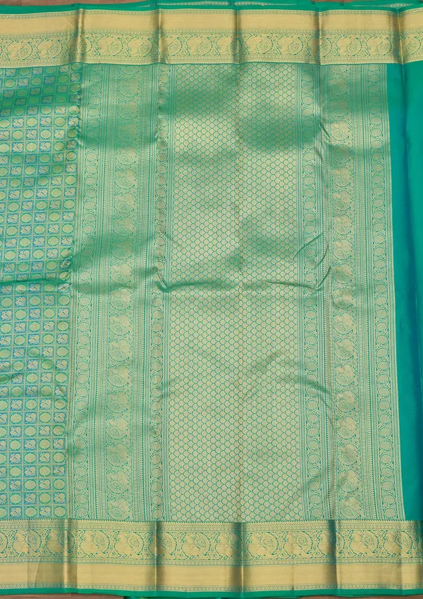 Sea_Green_Zariwork_Gold_Silk_Silk_Saree