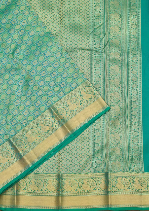 Sea_Green_Zariwork_Gold_Silk_Silk_Saree