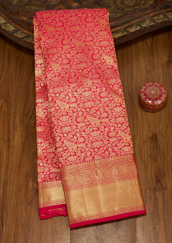 Rani_Pink_Zariwork_Gold_Silk_Silk_Saree