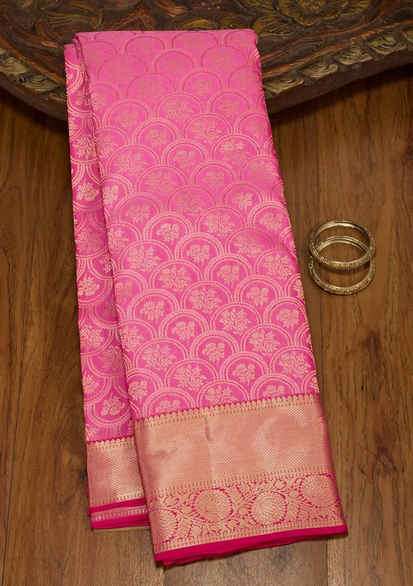 Pink_Zariwork_Gold_Silk_Silk_Saree