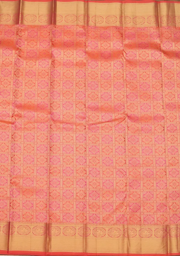 Peach_Zariwork_Gold_Silk_Silk_Saree