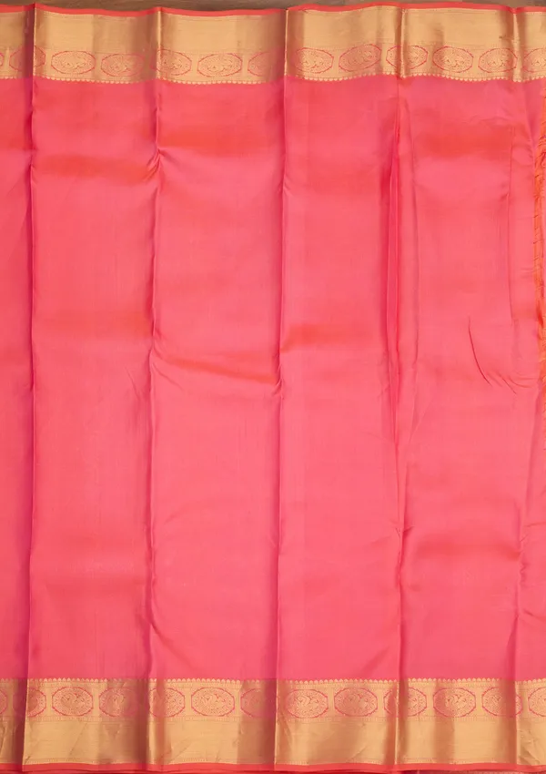 Peach_Zariwork_Gold_Silk_Silk_Saree