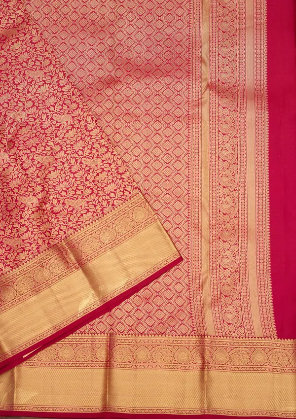 Wine_Zariwork_Gold_Silk_Silk_Saree