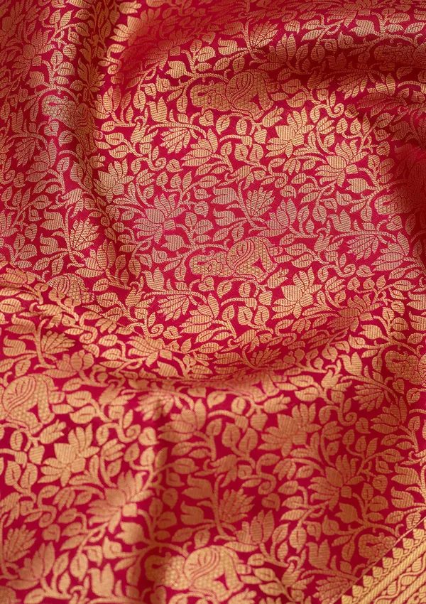 Wine_Zariwork_Gold_Silk_Silk_Saree