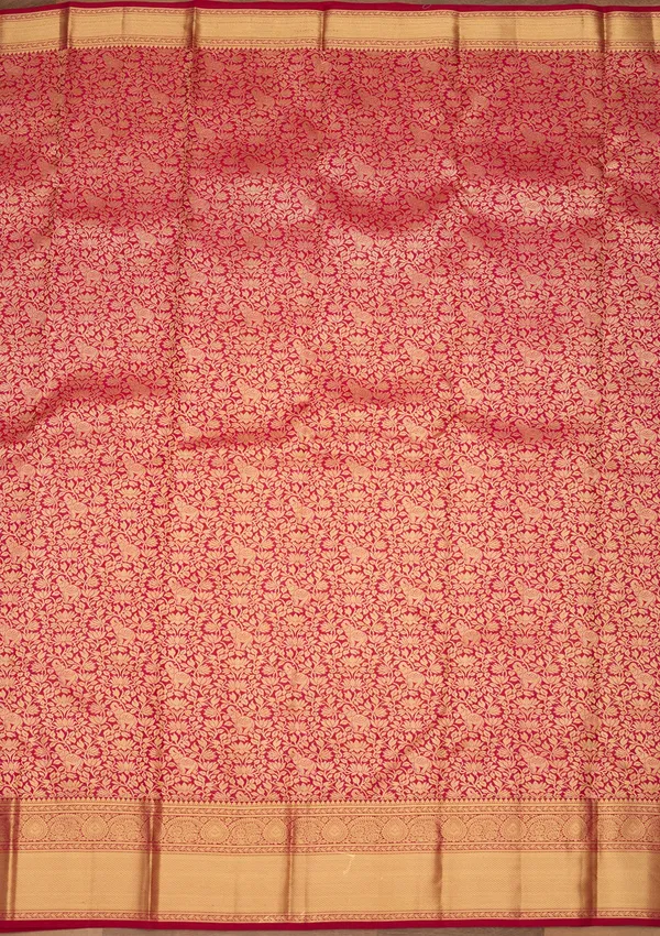 Wine_Zariwork_Gold_Silk_Silk_Saree