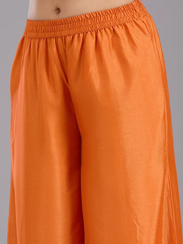 Orange_Sequins_Soft_Raw_Silk_Readymade_Salwar_Suit