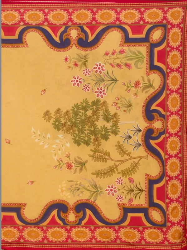 Yellow_Printed_Crepe_Readymade_Salwar_Suit