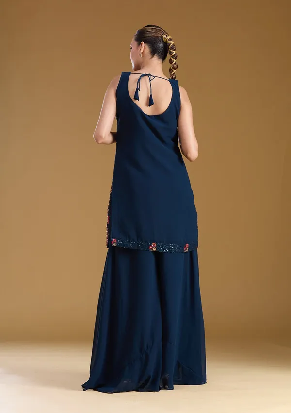 Navy_Blue_Threadwork_Georgette_Readymade_Salwar_Suit