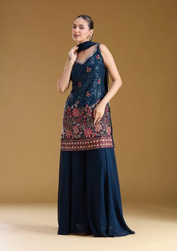 Navy_Blue_Threadwork_Georgette_Readymade_Salwar_Suit