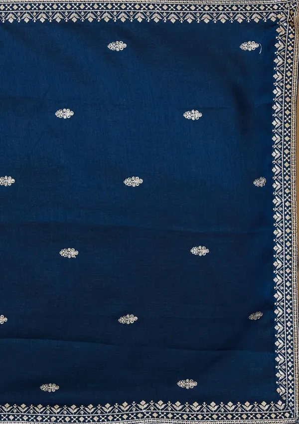 Navy_Blue_Stonework_Silver_Soft_Raw_Silk_Readymade_Salwar_Suit