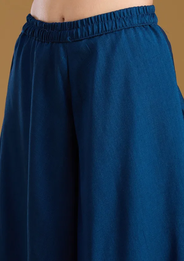 Navy_Blue_Stonework_Silver_Soft_Raw_Silk_Readymade_Salwar_Suit