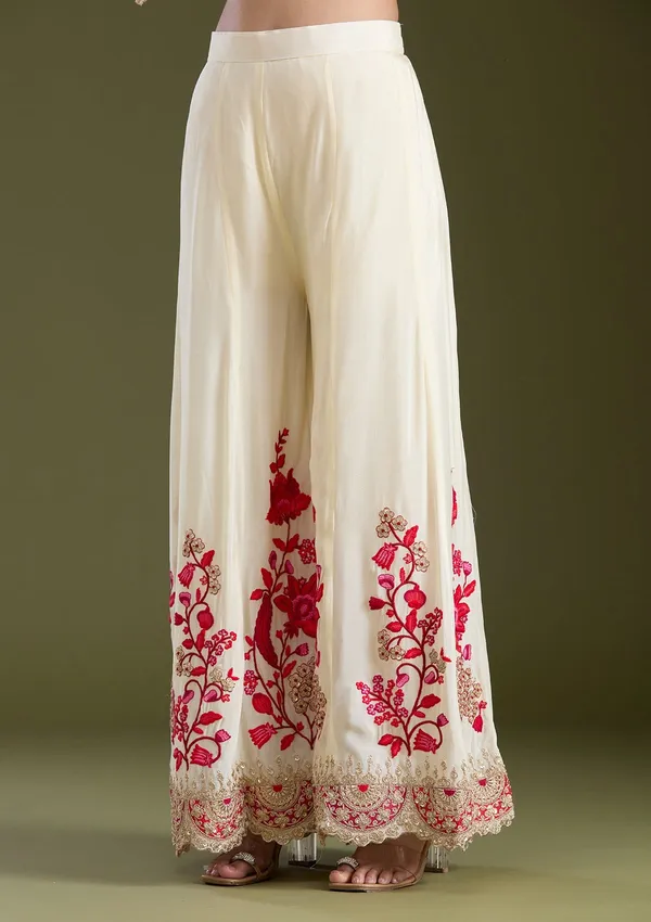Off_White_Zariwork_Gold_Crepe_Readymade_Salwar_Suit