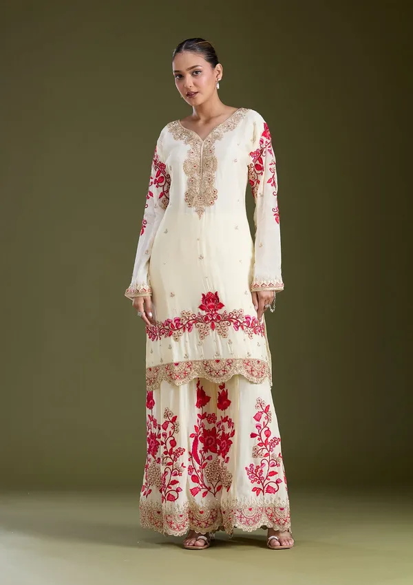 Off_White_Zariwork_Gold_Crepe_Readymade_Salwar_Suit