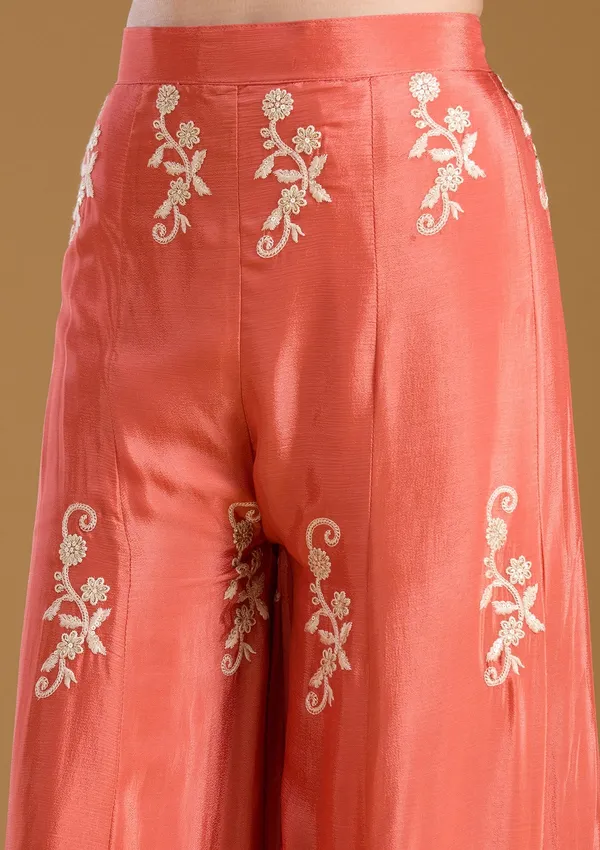 Rust_Zariwork_Silver_Crepe_Readymade_Salwar_Suit