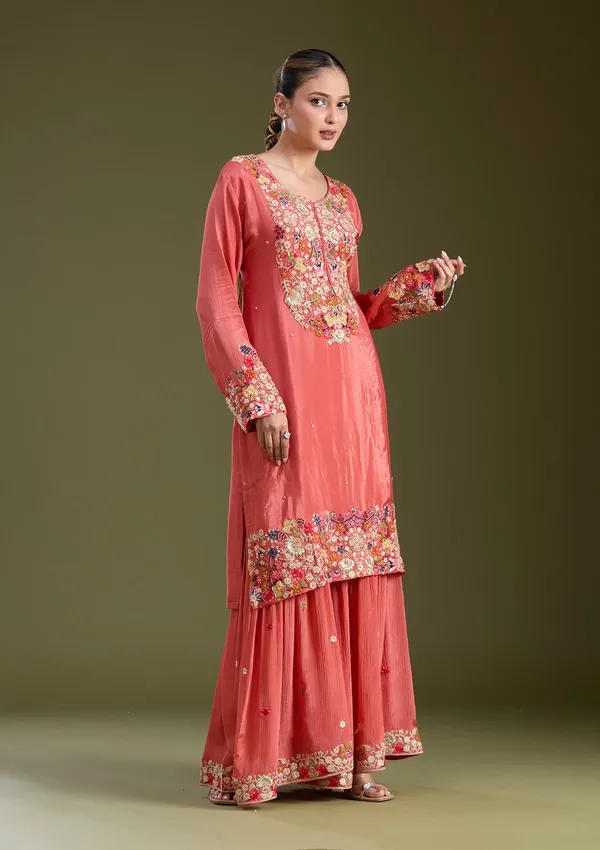 Rust_Threadwork_Crepe_Readymade_Salwar_Suit