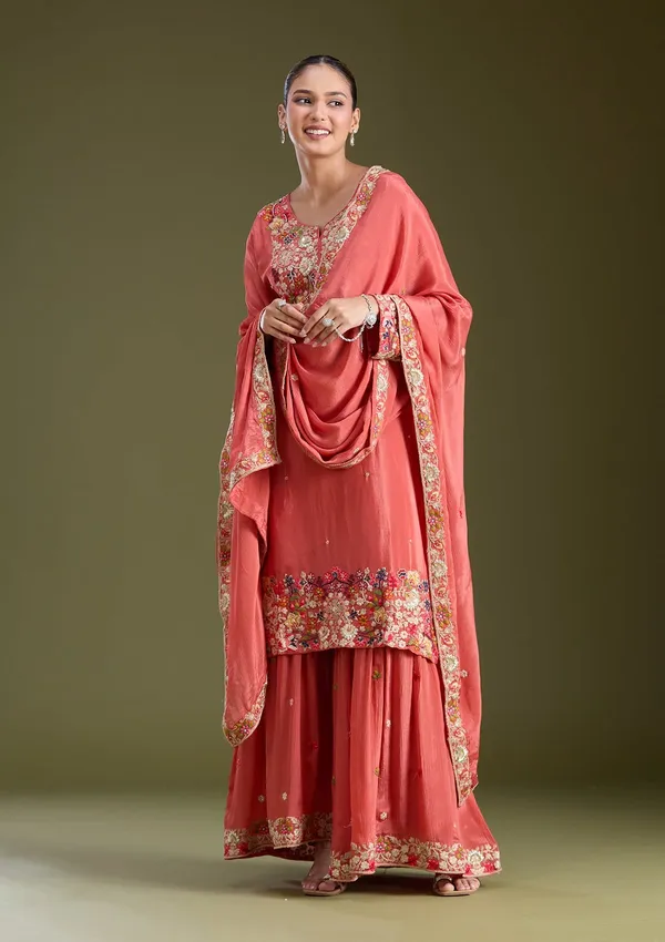 Rust_Threadwork_Crepe_Readymade_Salwar_Suit