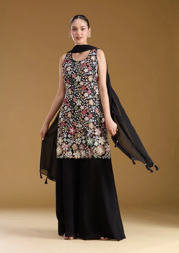 Black_Threadwork_Georgette_Readymade_Salwar_Suit