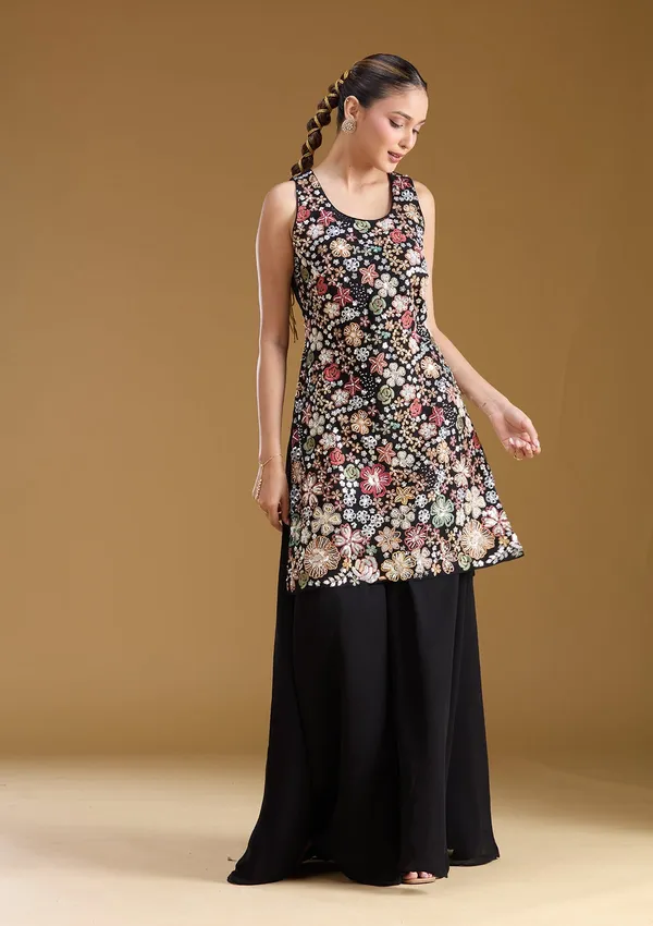 Black_Threadwork_Georgette_Readymade_Salwar_Suit