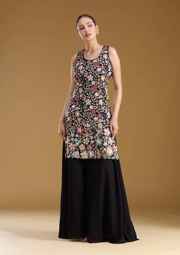 Black_Threadwork_Georgette_Readymade_Salwar_Suit