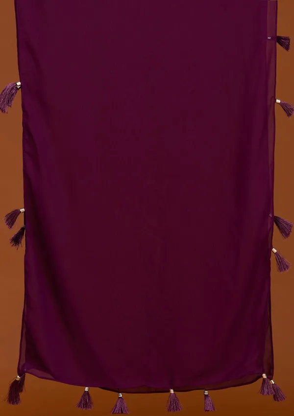 Wine_Threadwork_Georgette_Readymade_Salwar_Suit