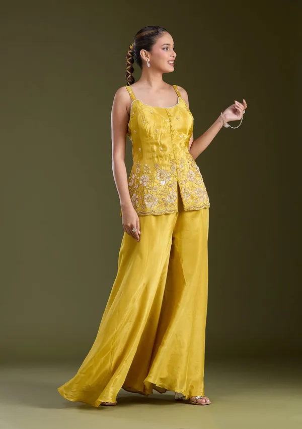 Mustard_Yellow_Threadwork_Satin_Readymade_Salwar_Suit