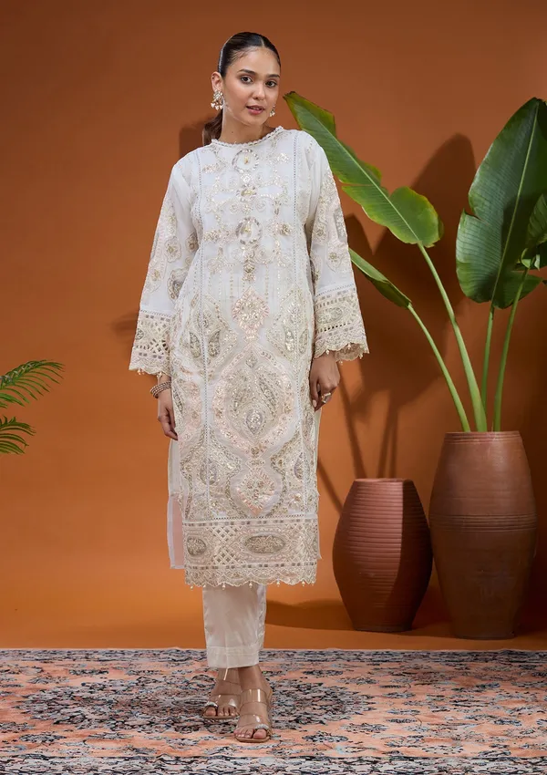 Off_White_Threadwork_Tissue_Readymade_Salwar_Suit