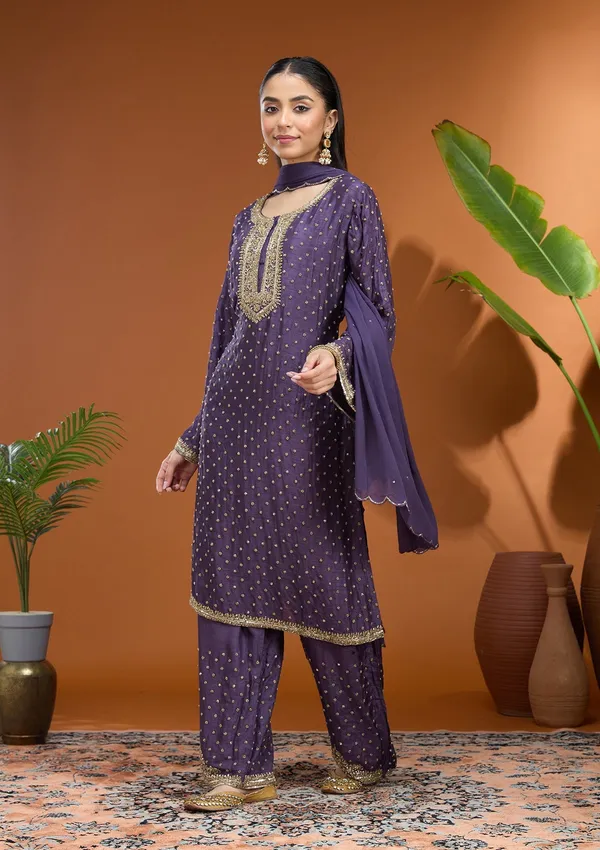 Purple_Cutdana_Soft_Raw_Silk_Readymade_Salwar_Suit