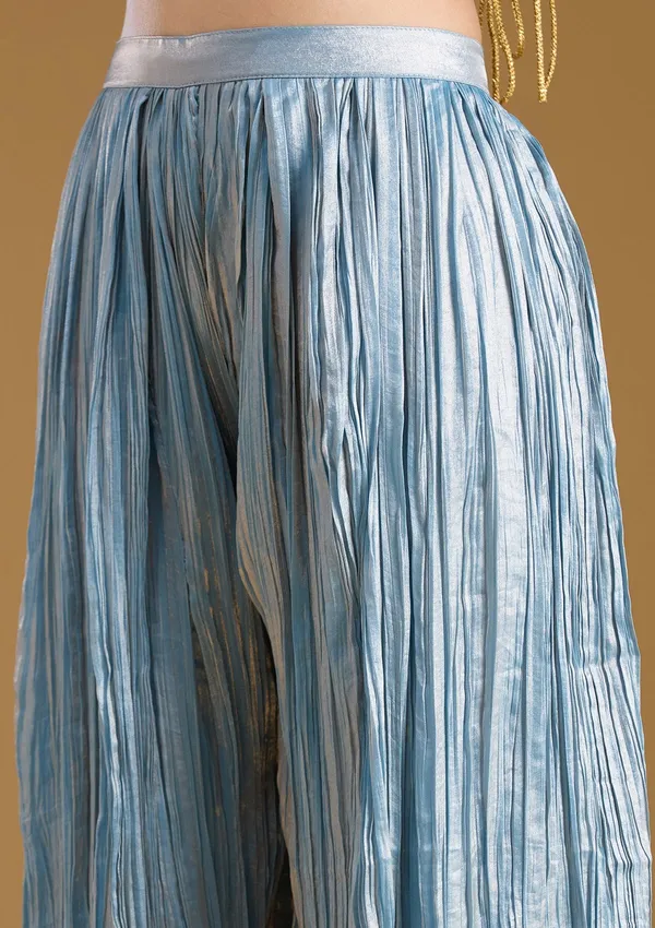 Blue_Threadwork_Tissue_Readymade_Salwar_Suit
