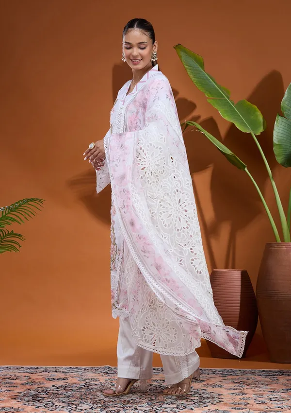 White_Threadwork_Tissue_Readymade_Salwar_Suit