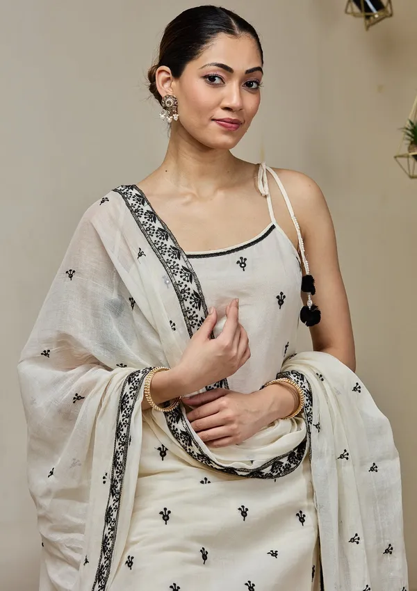 Off_White_Threadwork_Chanderi_Readymade_Salwar_Suit