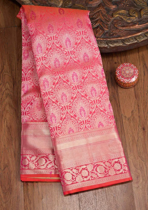 Orange_Zariwork_Gold_Pure_Silk_Saree