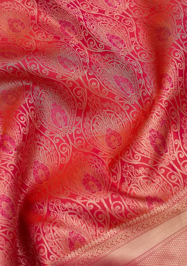 Orange_Zariwork_Gold_Pure_Silk_Saree