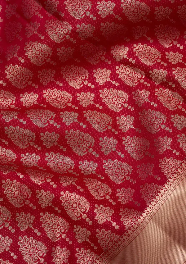 Maroon_Zariwork_Gold_Silk_Saree